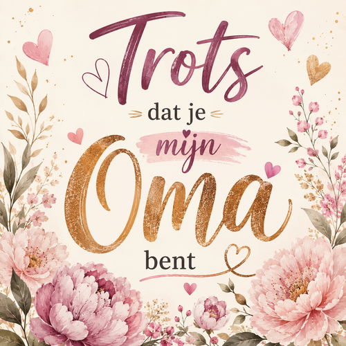Geschenkkaart - Trots dat je mijn Oma bent