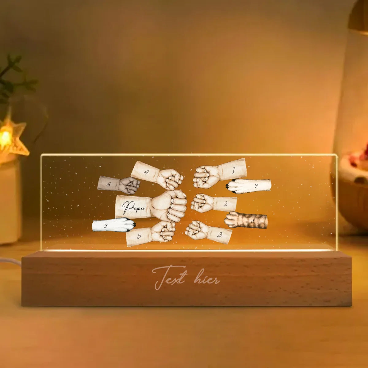 Gepersonaliseerde Vader & Kids Lamp