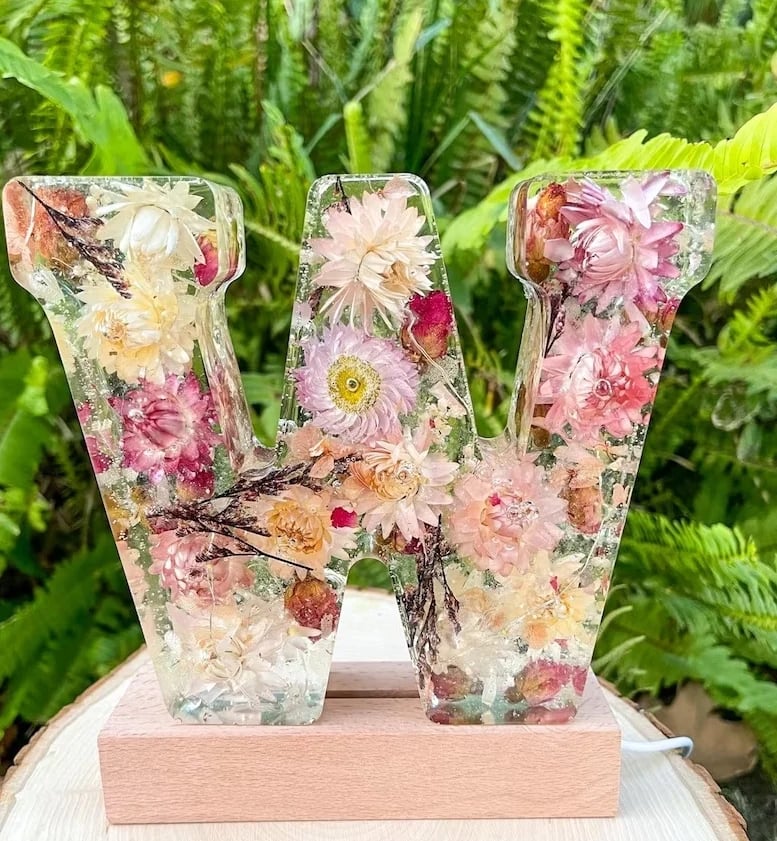 🎁Handgemaakte Bloemenharsletters LED