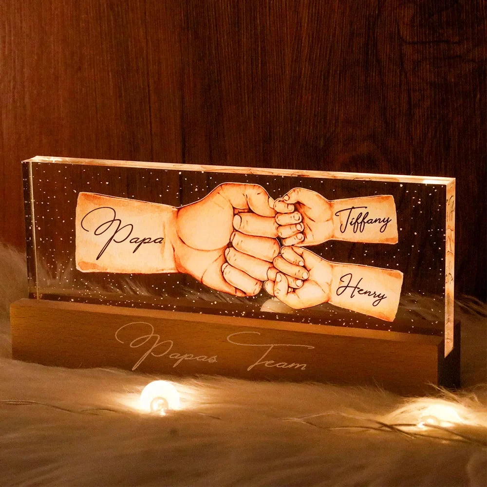 Gepersonaliseerde Vader & Kids Lamp