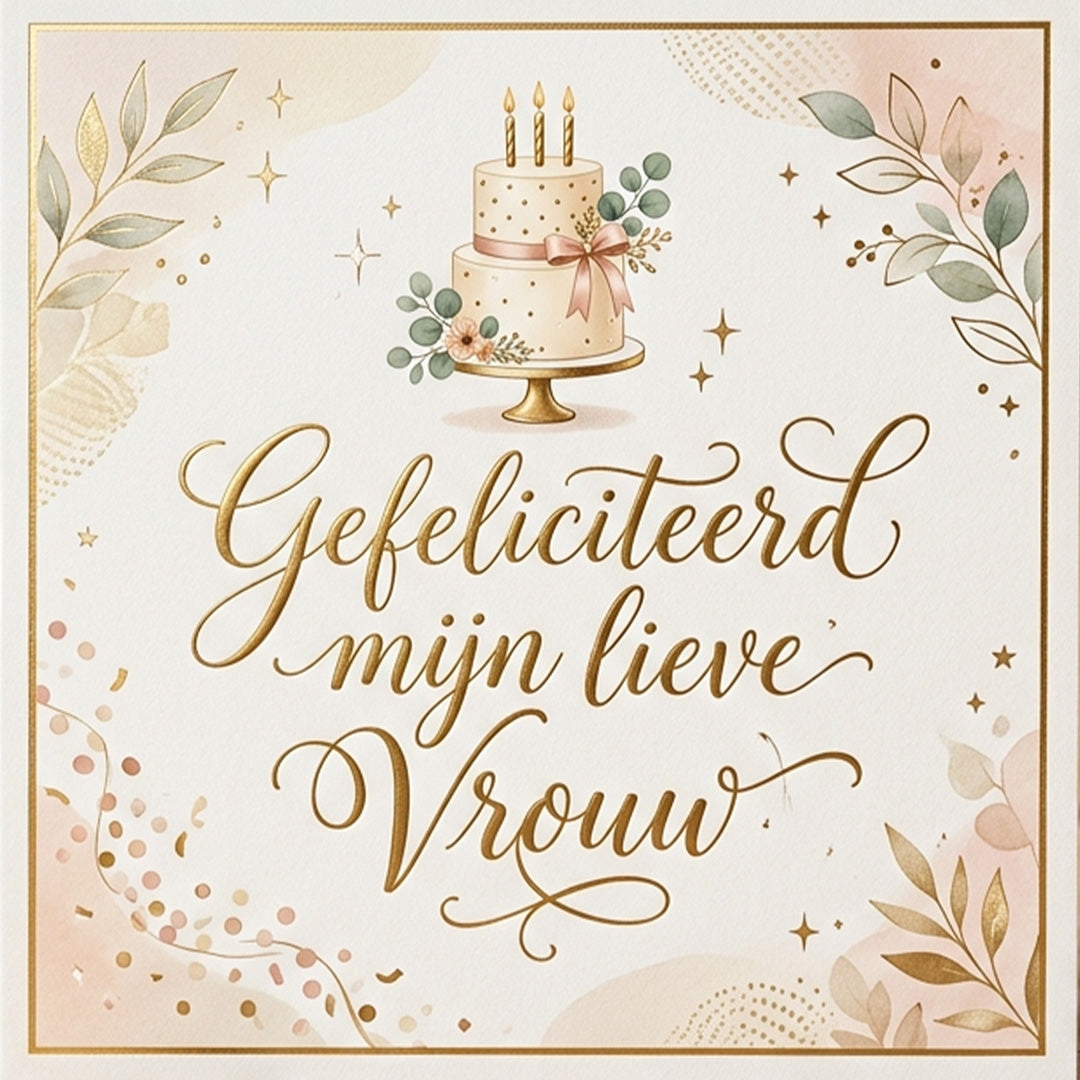 Geschenkkaart - Gefeliciteerd Vrouw