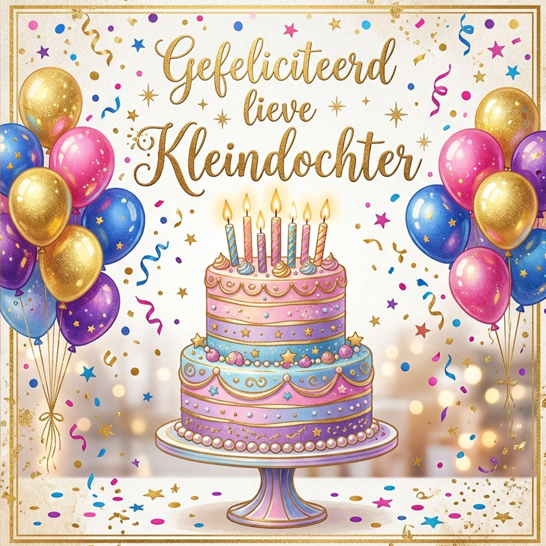 Geschenkkaart - Gefeliciteerd Kleindochter