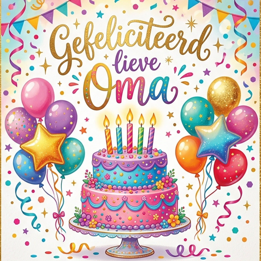 Geschenkkaart - Gefeliciteerd Oma