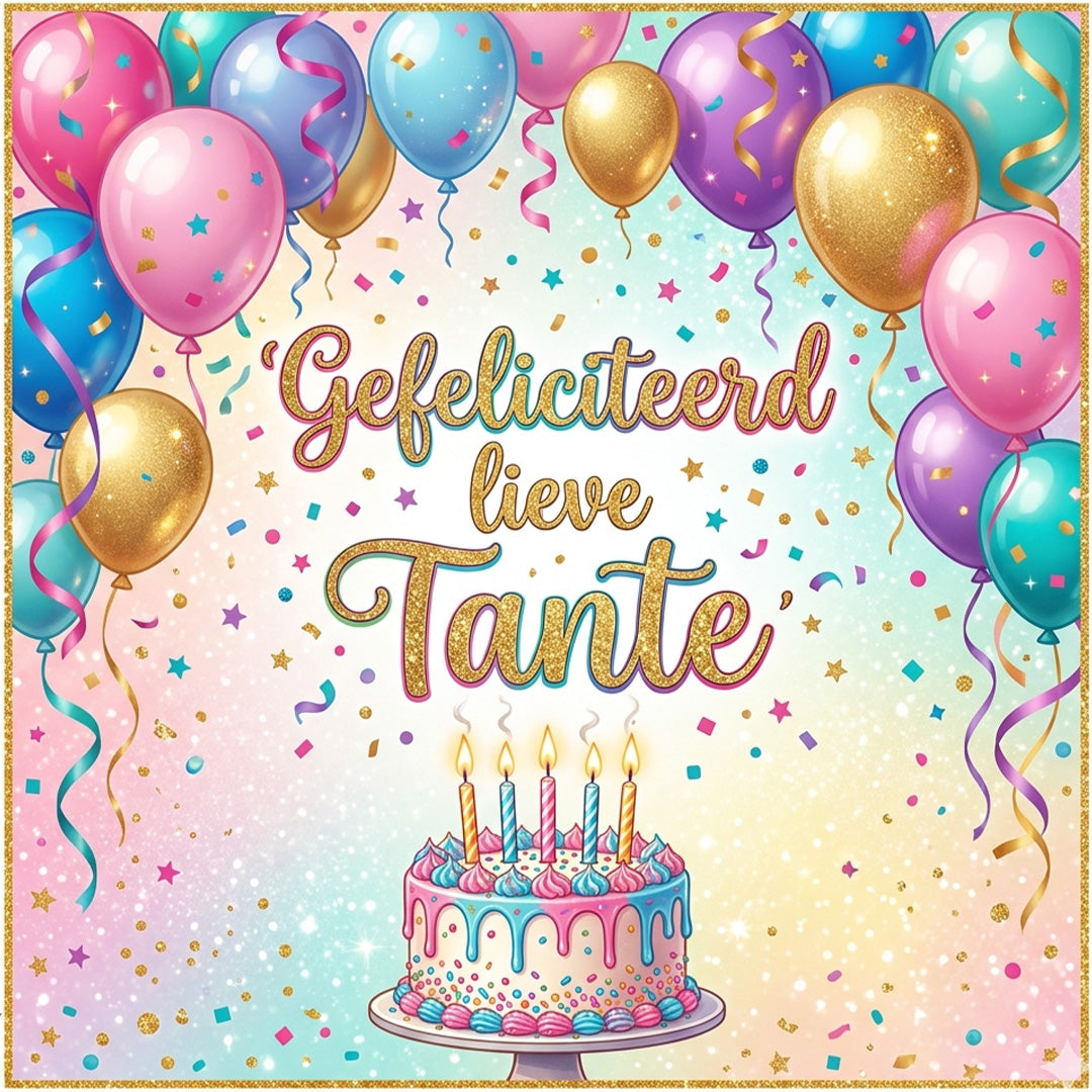 Geschenkkaart - Gefeliciteerd Tante