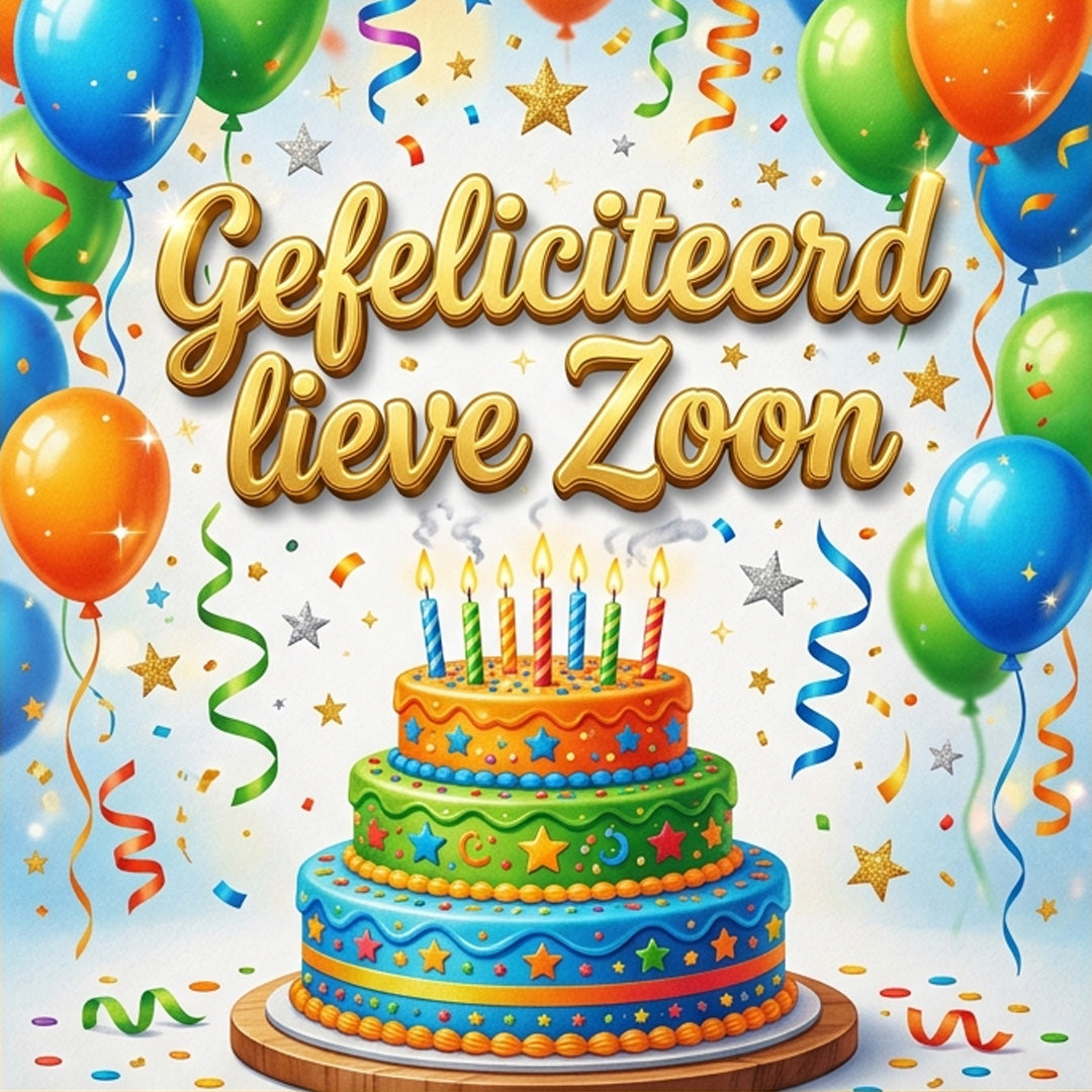 Geschenkkaart - Gefeliciteerd Zoon