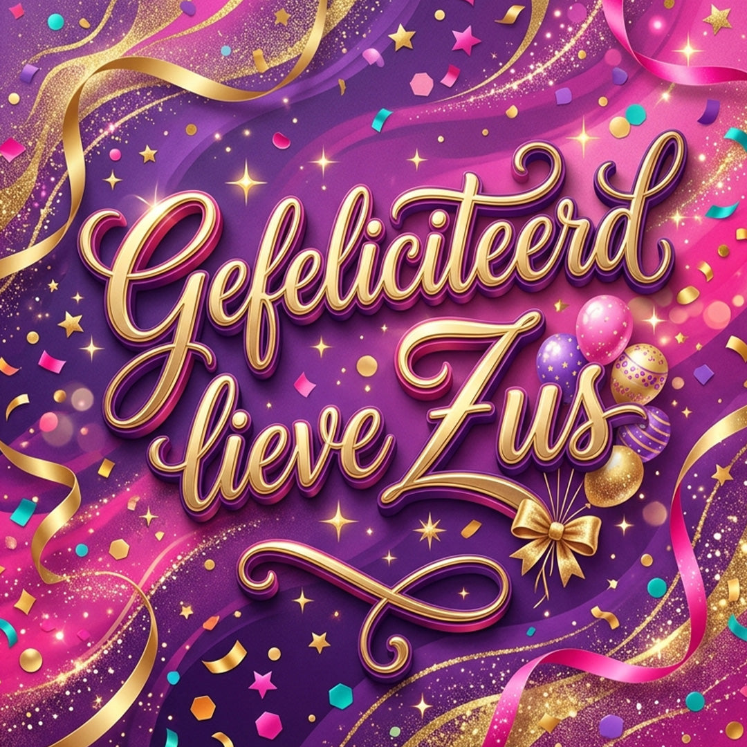Geschenkkaart - Gefeliciteerd Zus