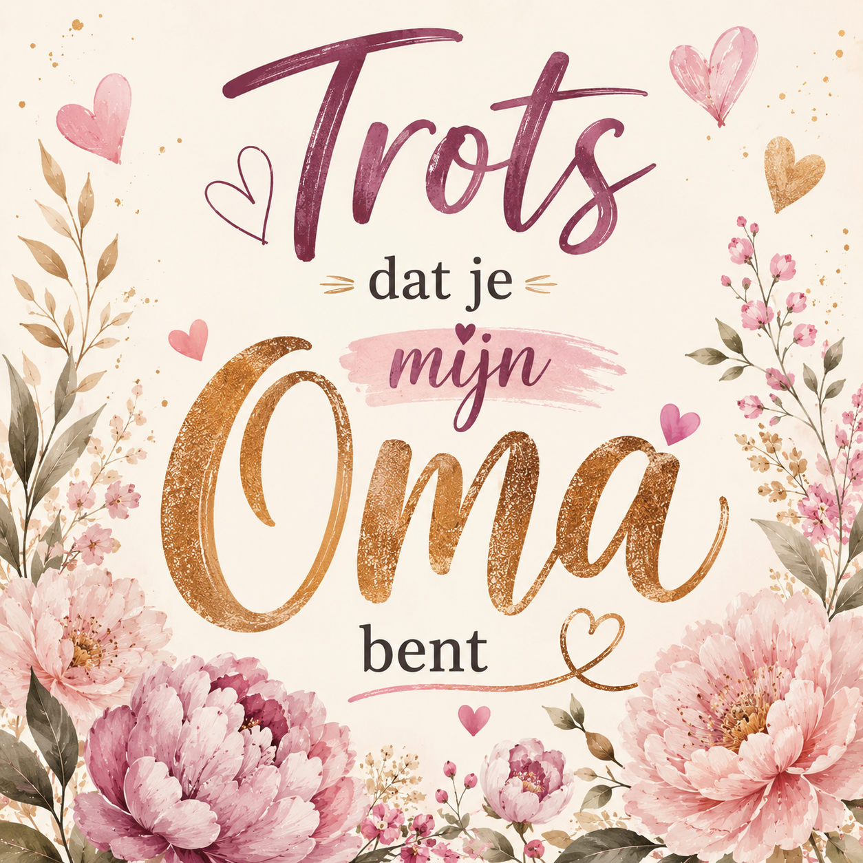 Geschenkkaart - Trots dat je mijn Oma bent