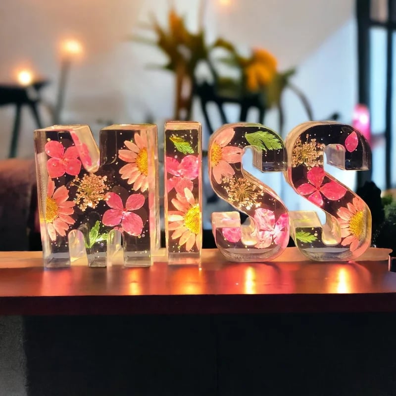🎁Handgemaakte Bloemenharsletters LED