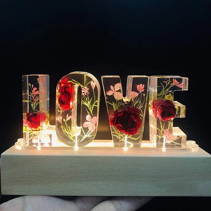 🎁Handgemaakte Bloemenharsletters LED
