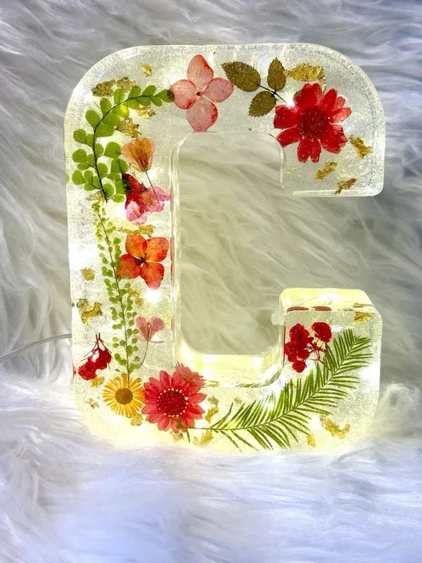 🎁Handgemaakte Bloemenharsletters LED