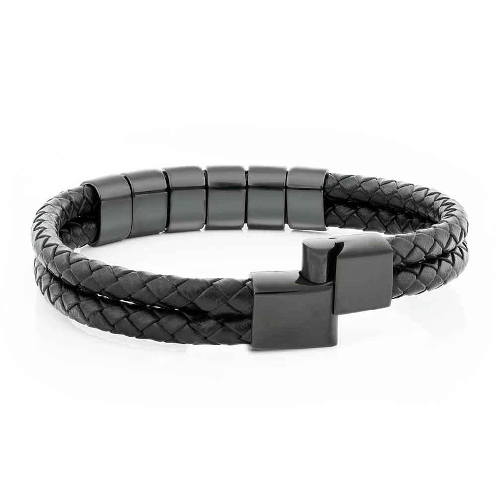 Leren Armband met Naamkralen – Persoonlijk Gegraveerd Cadeau